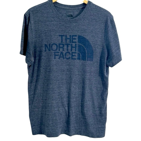 The North Face Large Men’s Half Dome Logo Heather Blue T-Shirt - Picture 3 of 8